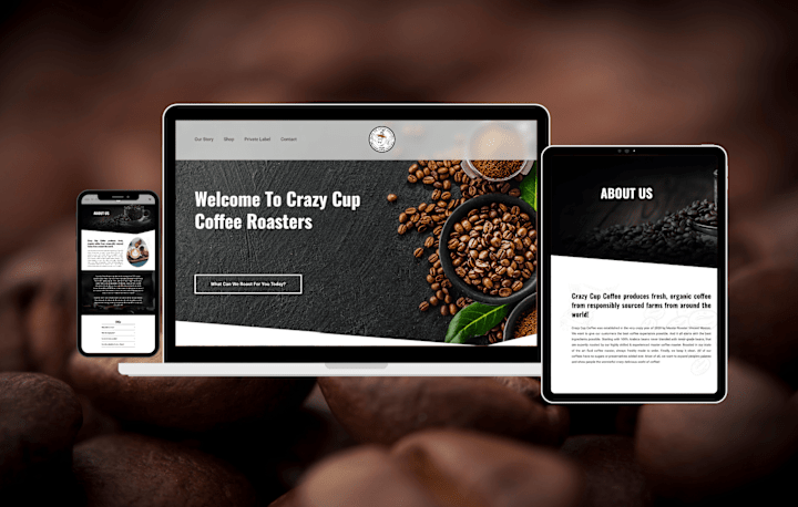 Cover image for Website for a Coffee Roasting brand.