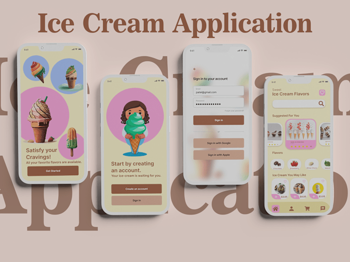 Cover image for Ice Cream UI Mobile Application