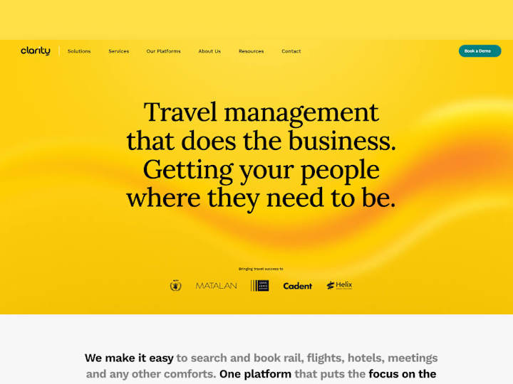 Cover image for Clarity Business Travel | Website Design, Dev & Content