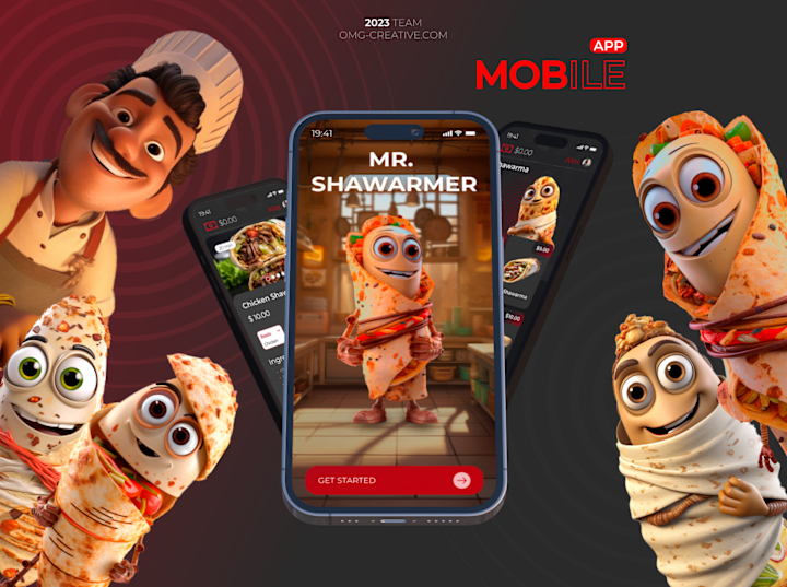 Cover image for [Mobile app] Mr.Shawarmer on Behance