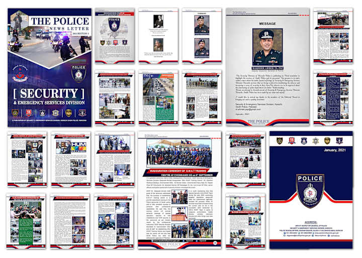 Cover image for Newsletter design for a Police department