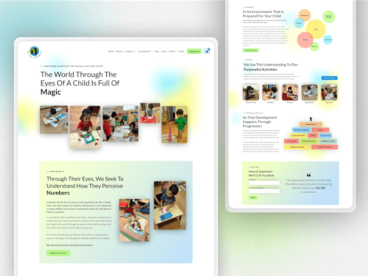 Cover image for Beautiful Website for Da Vinci Montessori