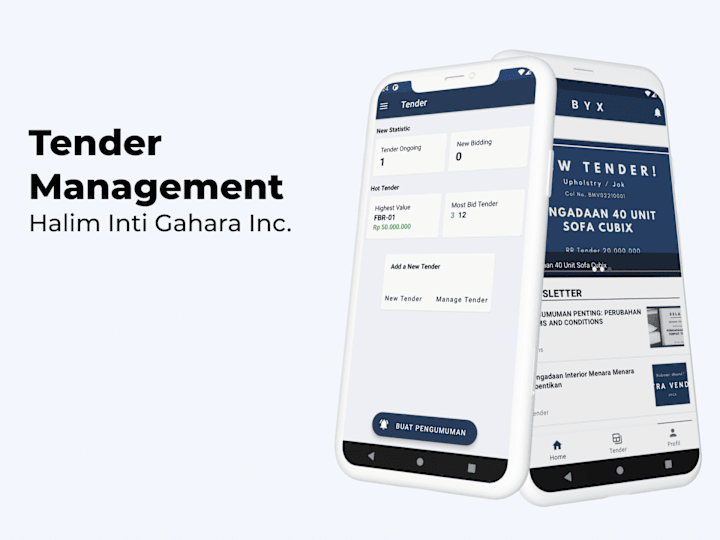 Cover image for Tender Management App