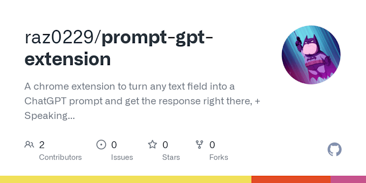 Cover image for PromptGPT Extension