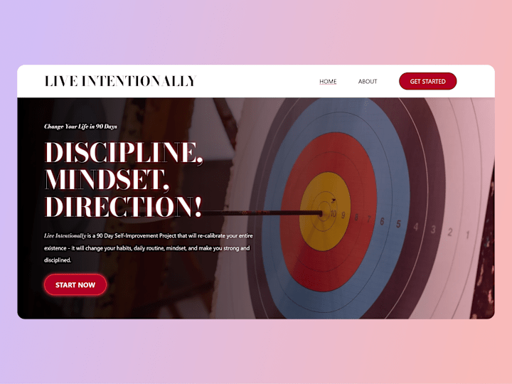 Cover image for 💪 Captivating Landing Page for "Live Intentionally"