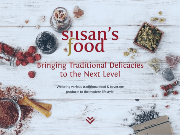 Cover image for Susan's Food Company Website