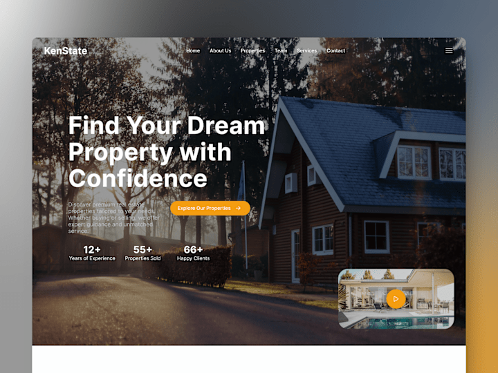Cover image for Real estate -- Framer website -- Web Design