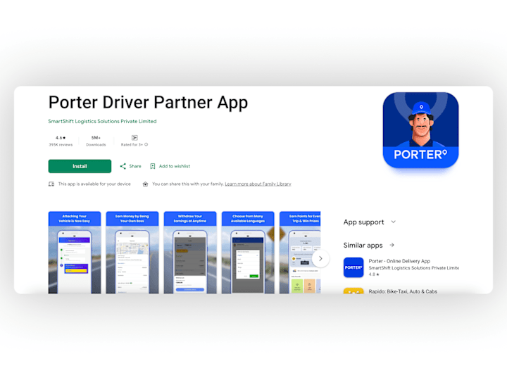 Cover image for Porter Partner App