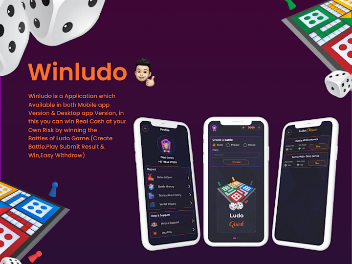 Cover image for Winludo UI Design (Game Ui)