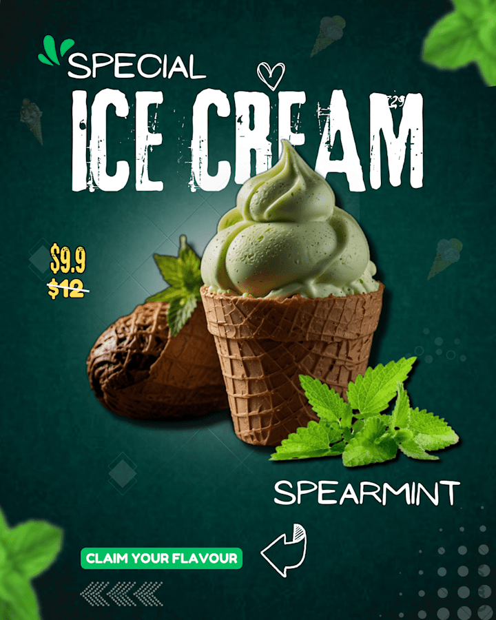 Cover image for Ice-Cream Poster Design (Portrait)