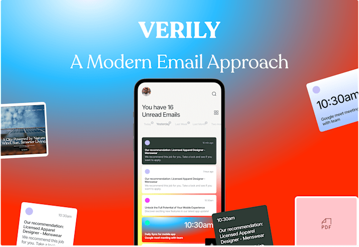 Cover image for Email Mobile App Design