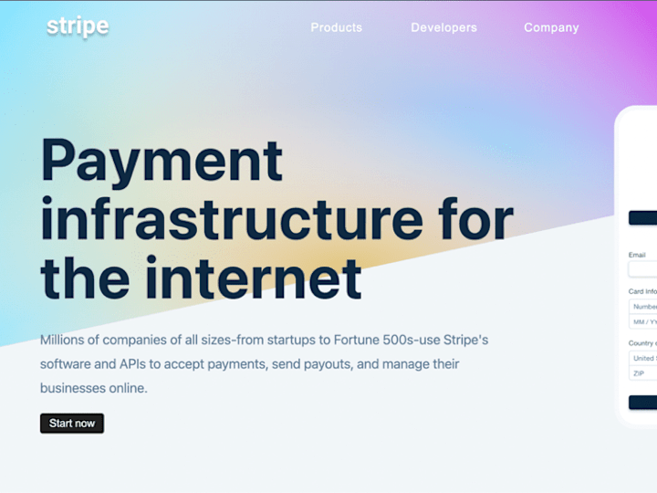 Cover image for Stripe website