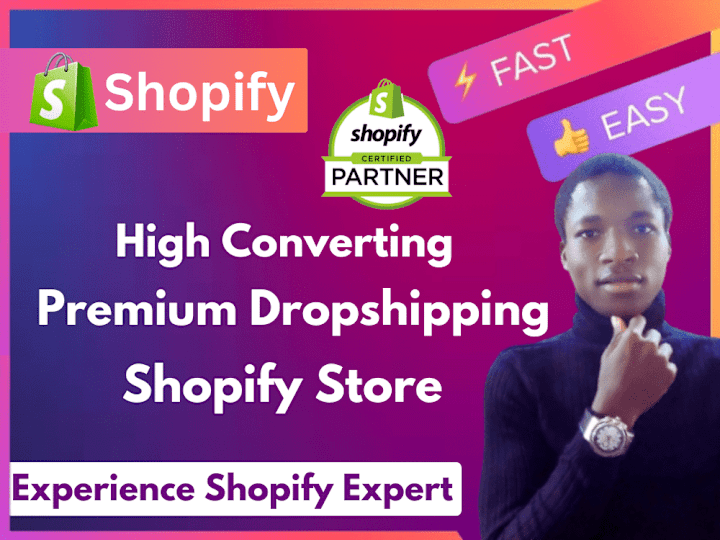 Cover image for Design High Converting Shopify Dropshipping store, or website