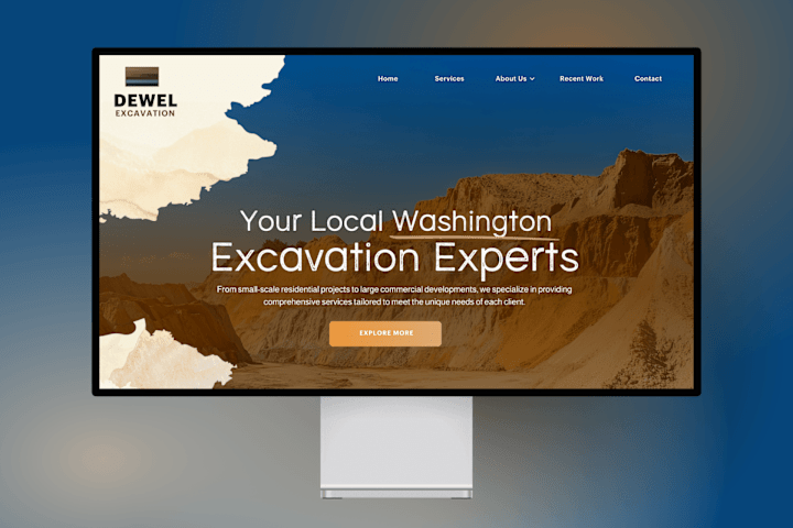 Cover image for Vintage Homepage design for an Excavation Company