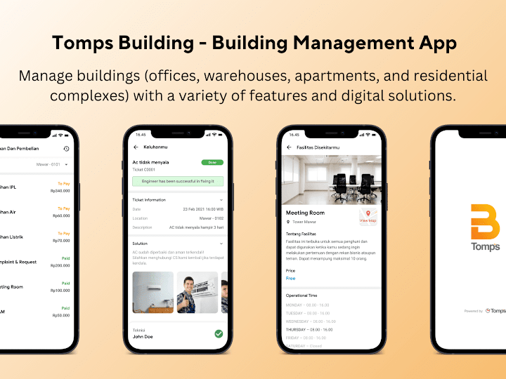 Cover image for Tomps Building - Building Management Tenant App | Sipamungkas D…