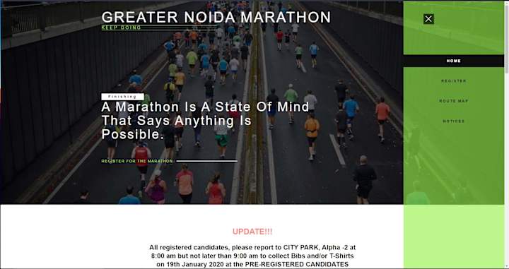 Cover image for Marathon Registration Website