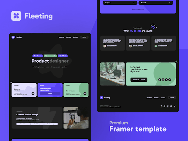 Cover image for Fleeting - Framer template