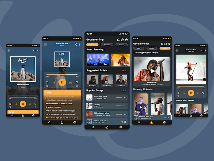 Cover image for UI Design - Music player redesign