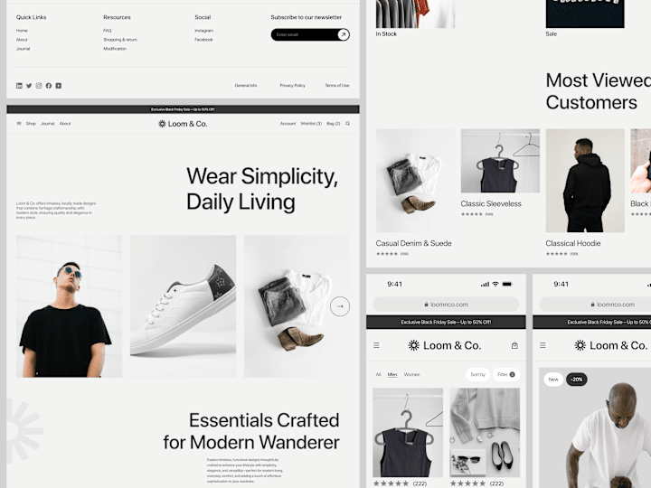Cover image for Minimalist E-Commerce UI – Fashion Store Web & Mobile