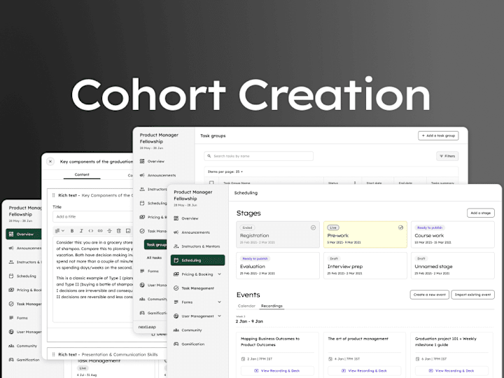 Cover image for Creating and optimising cohort creation for NextLeap