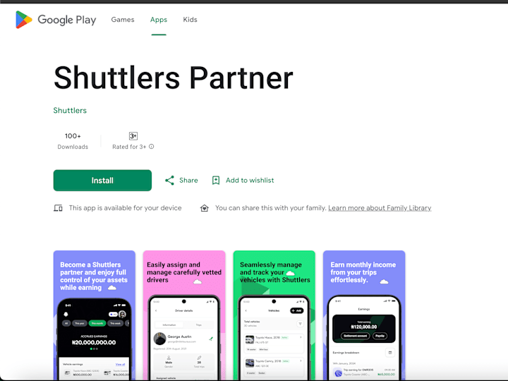 Cover image for Shuttlers Partner - Apps on Google Play