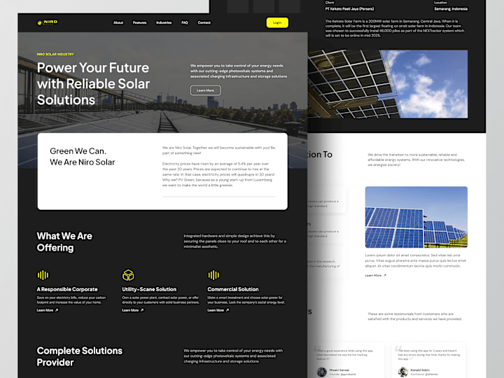 Cover image for Solar Panel Landing Page