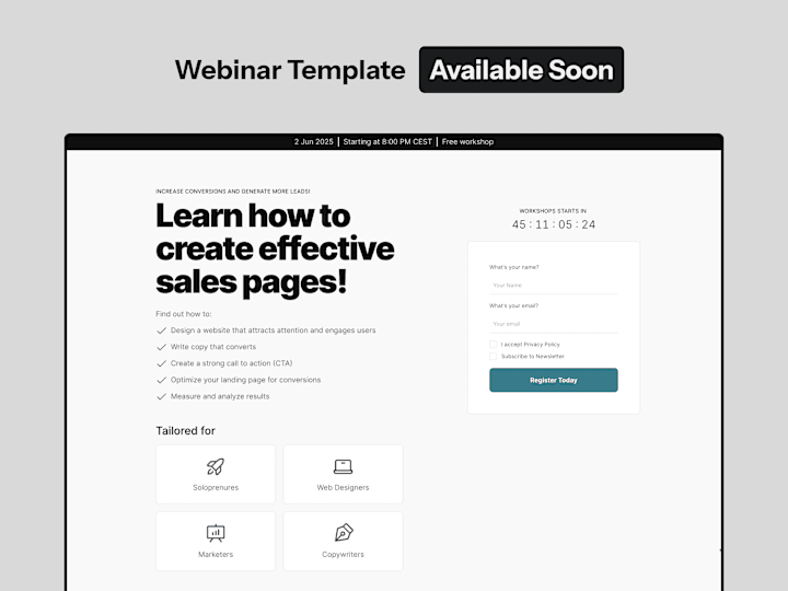 Cover image for Webinar Template