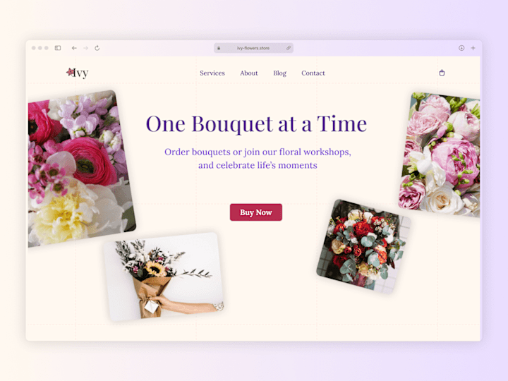 Cover image for Ivy - website template for flower stores (WIP)