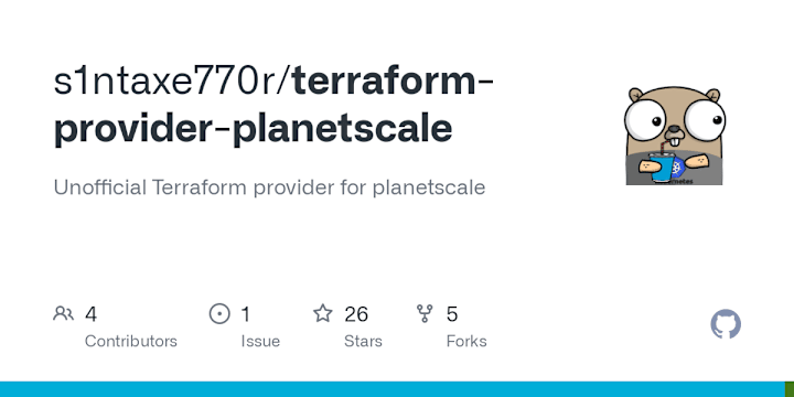 Cover image for s1ntaxe770r/terraform-provider-planetscale