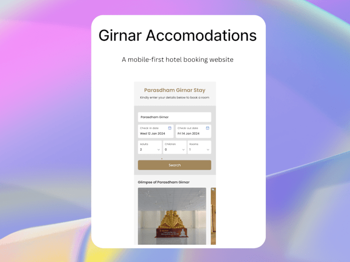 Cover image for Parasdham Girnar - A mobile-first hotel booking website