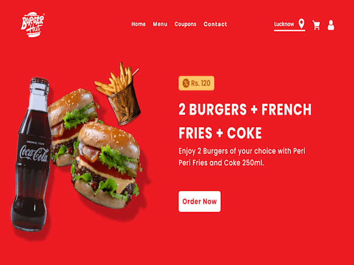 Cover image for Landing Page for a Fast Food Outlet