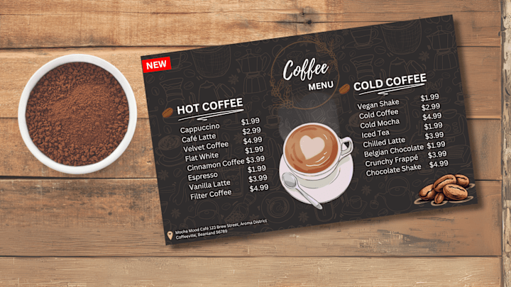 Cover image for COFFEE MENU