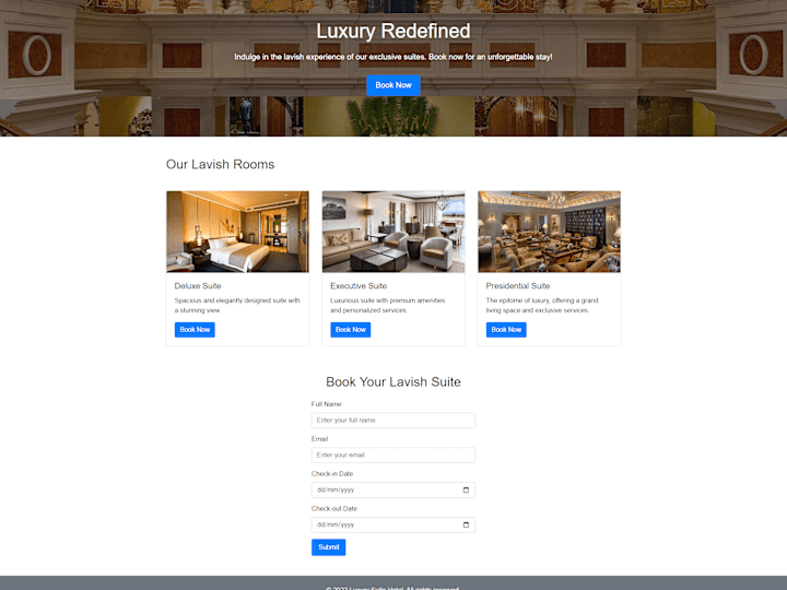 Cover image for Booking Landing Page