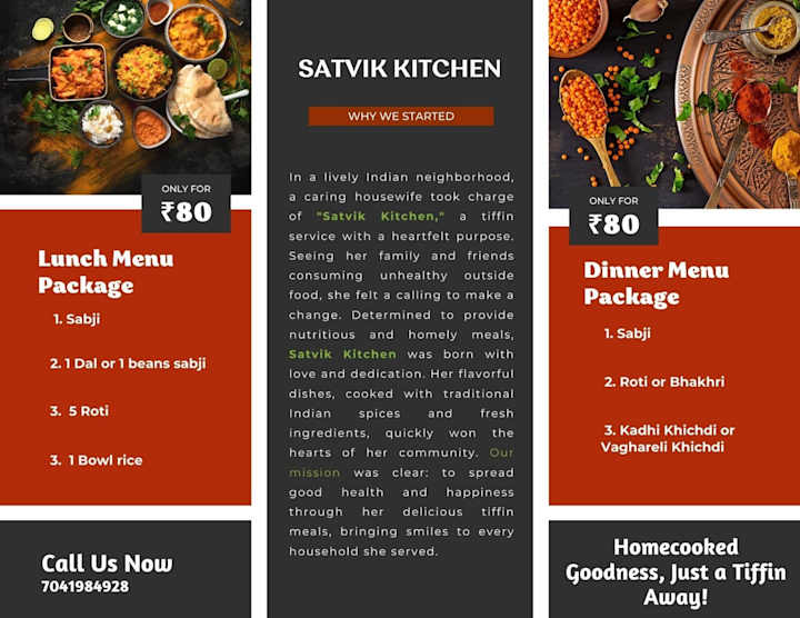 Cover image for Menu Design for Satvik Kitchen – Simple, Clean & User-Friendly