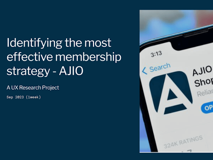 Cover image for Identifying the most effective membership strategy for AJIO
