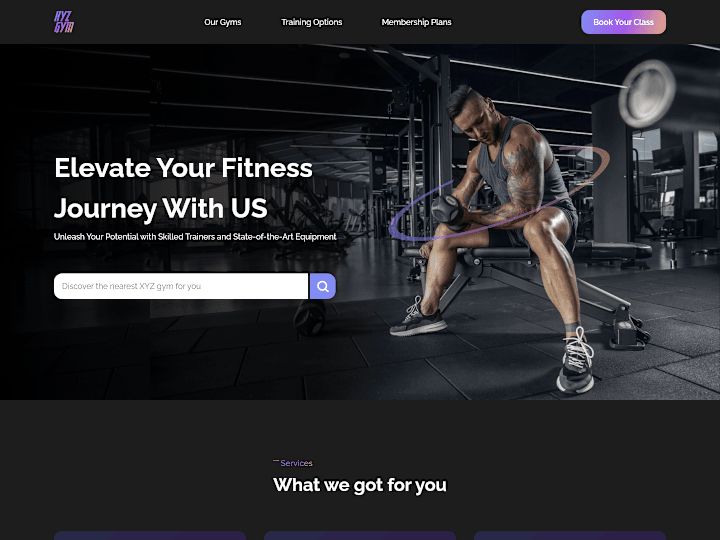 Cover image for Website Design and Branding - XYZ GYM 