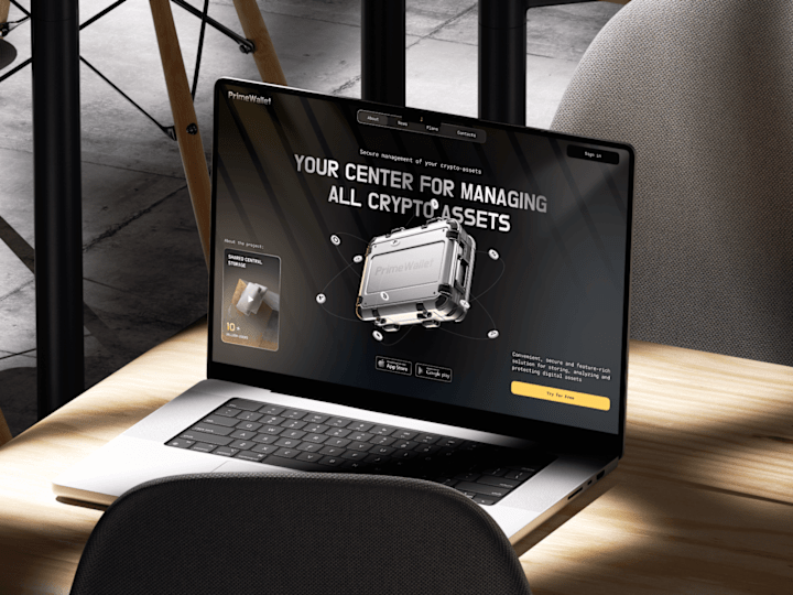 Cover image for PrimeWallet - Secure management of your crypto assets Web design