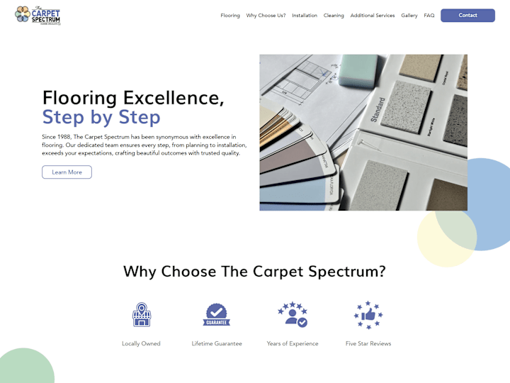 Cover image for Carpet Spectrum Website Design and Development with Wix Studio