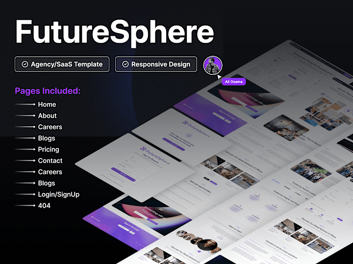 Cover image for FutureSphere - A SaaS Website Template