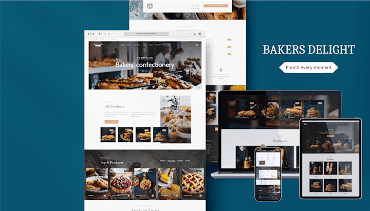 Cover image for Web designing of a bakery