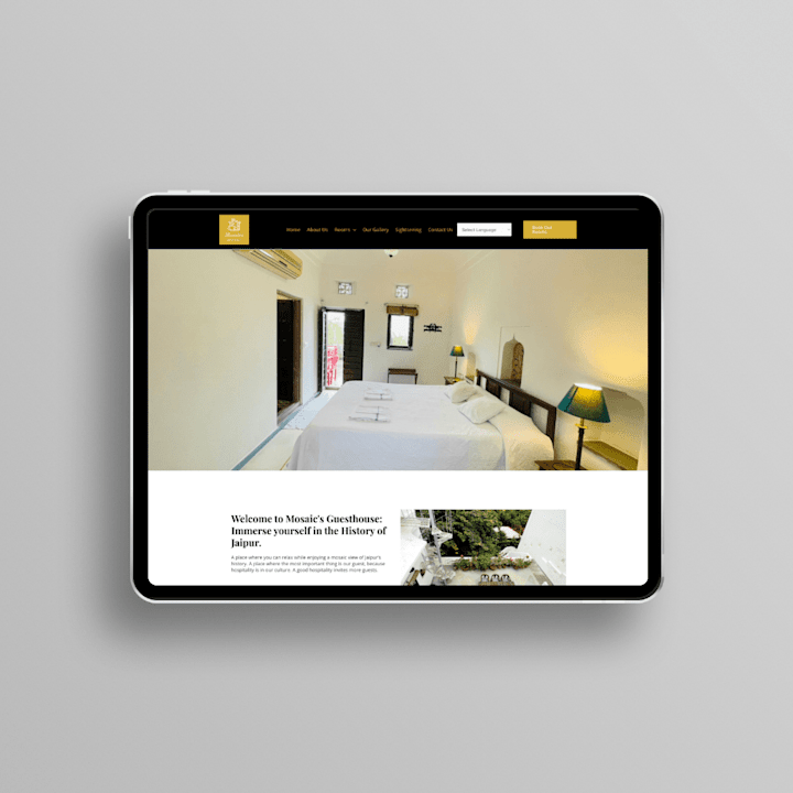 Cover image for Mosaics Guest House | Website Development