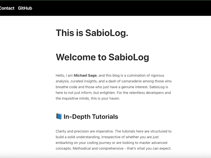 Cover image for Welcome to SabioLog