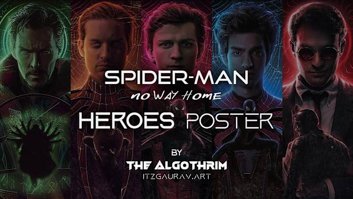 Cover image for Spider-Man No Way Home Heroes Poster | Layer Breakdown