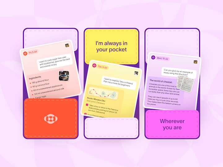 Cover image for Personal AI assistant: mobile design, brand identity