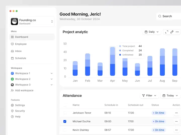 Cover image for Founding.co - Task Management | Dashboard