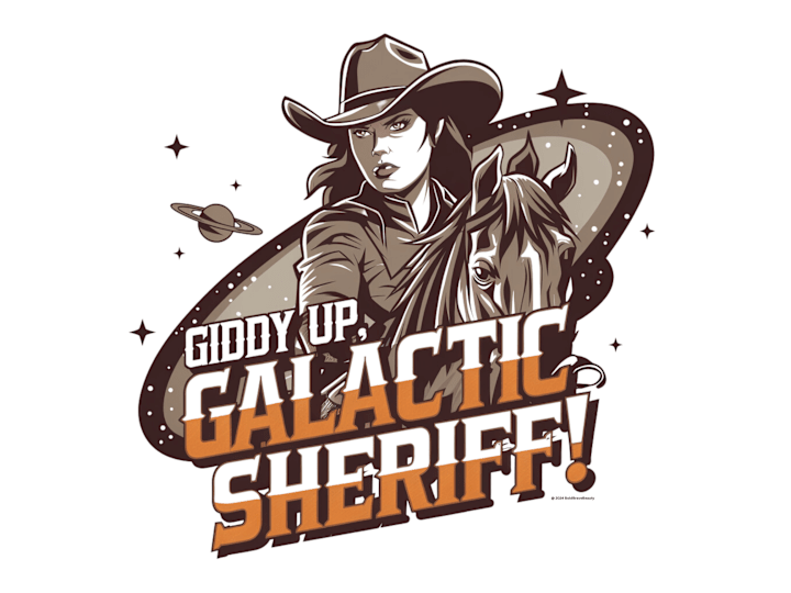 Cover image for Space Rodeo | AI Prompt-Driven Art for Merch