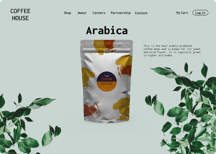 Cover image for Coffee shop landing page