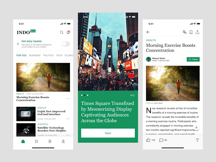 Cover image for UI/UX Design Mobile (News App)