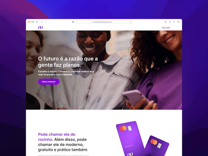 Cover image for Landing Page NuBank Webflow