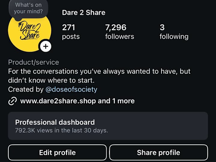 Cover image for Dare 2 Share | Social Media & Content Strategist